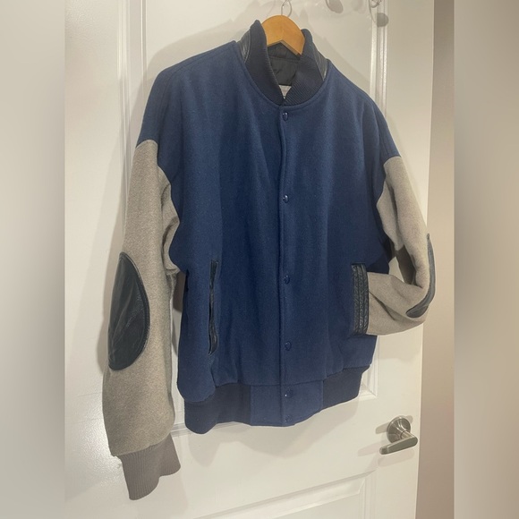 VINTAGE Trucking LTD CANADA Wool & Leather SPORTSWEAR BOMBER JACKETS Sz Large - Picture 3 of 15